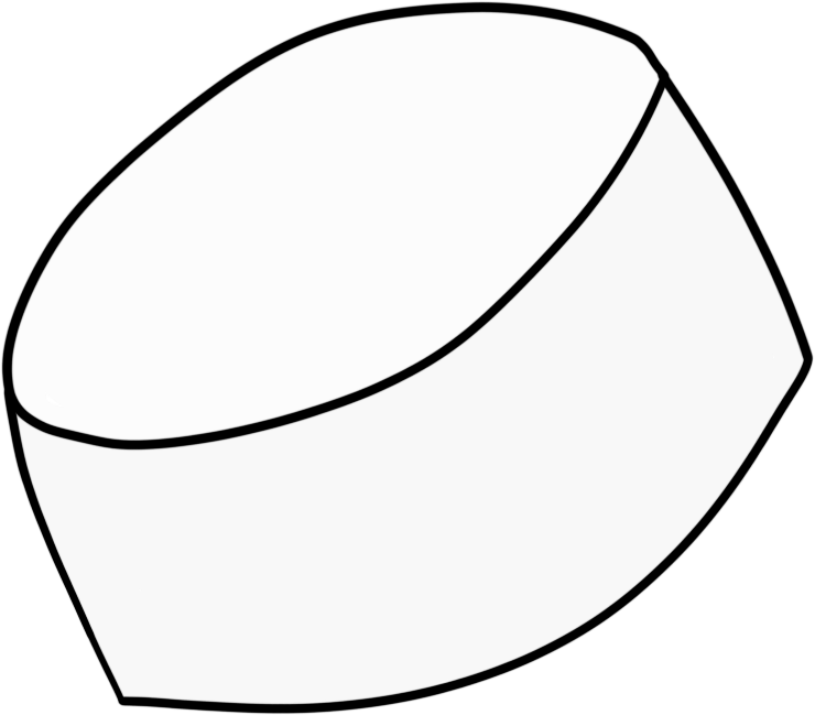 a simple white kufi at an angle
